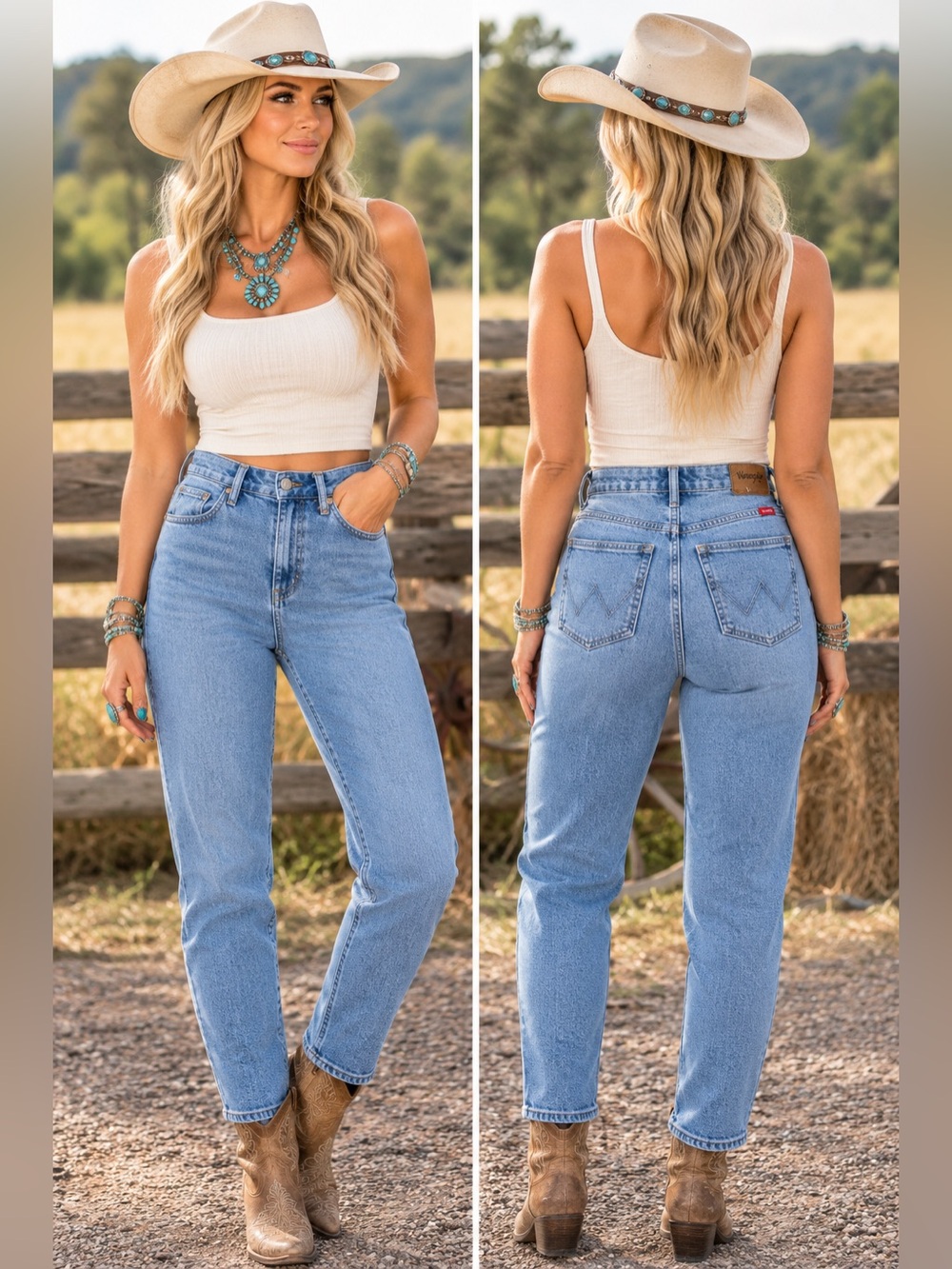Vintage western Denim Wrangler Hi-Pins Vintage Jeans ✨ size 26